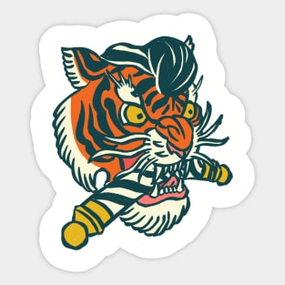 Barber Tiger Sticker